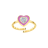 Heart Diamond Enamel Ring