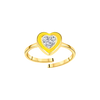 Heart Diamond Enamel Ring