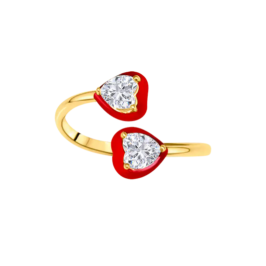 Double Love Heart Ring