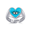 Heart Eye Enamel Ring