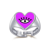 Heart Eye Enamel Ring