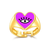 Heart Eye Enamel Ring