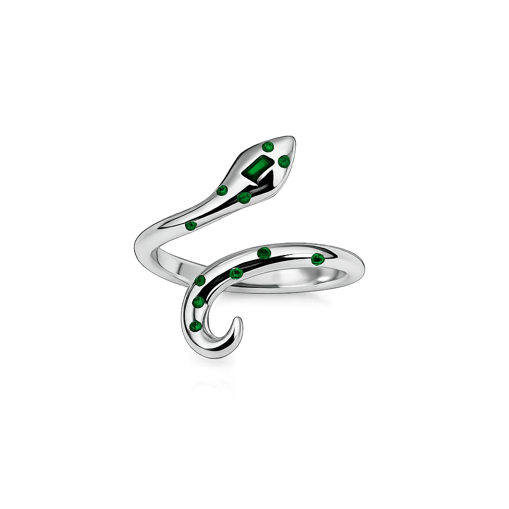 Snake Emerald Ring