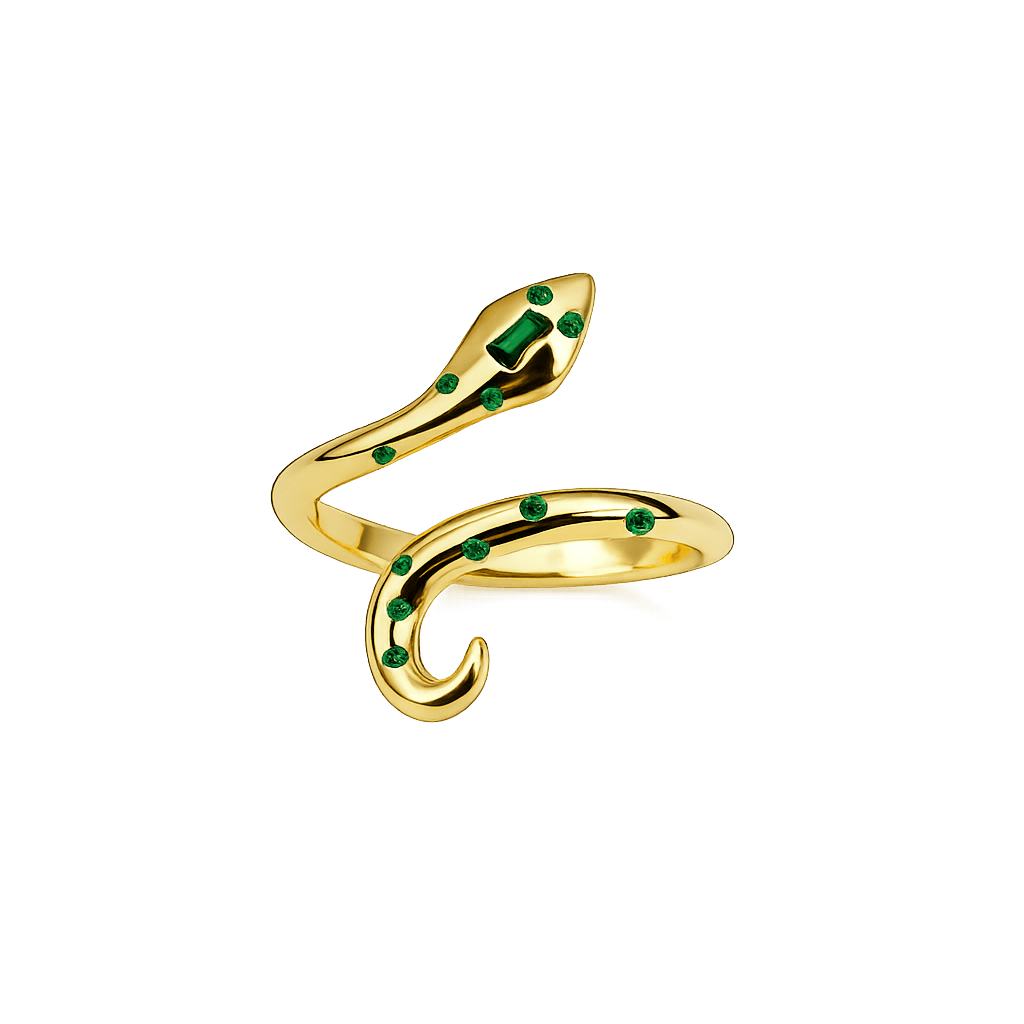 Snake Emerald Ring