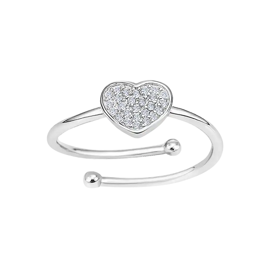 Heart Pave Diamond Ring