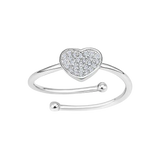Heart Pave Diamond Ring