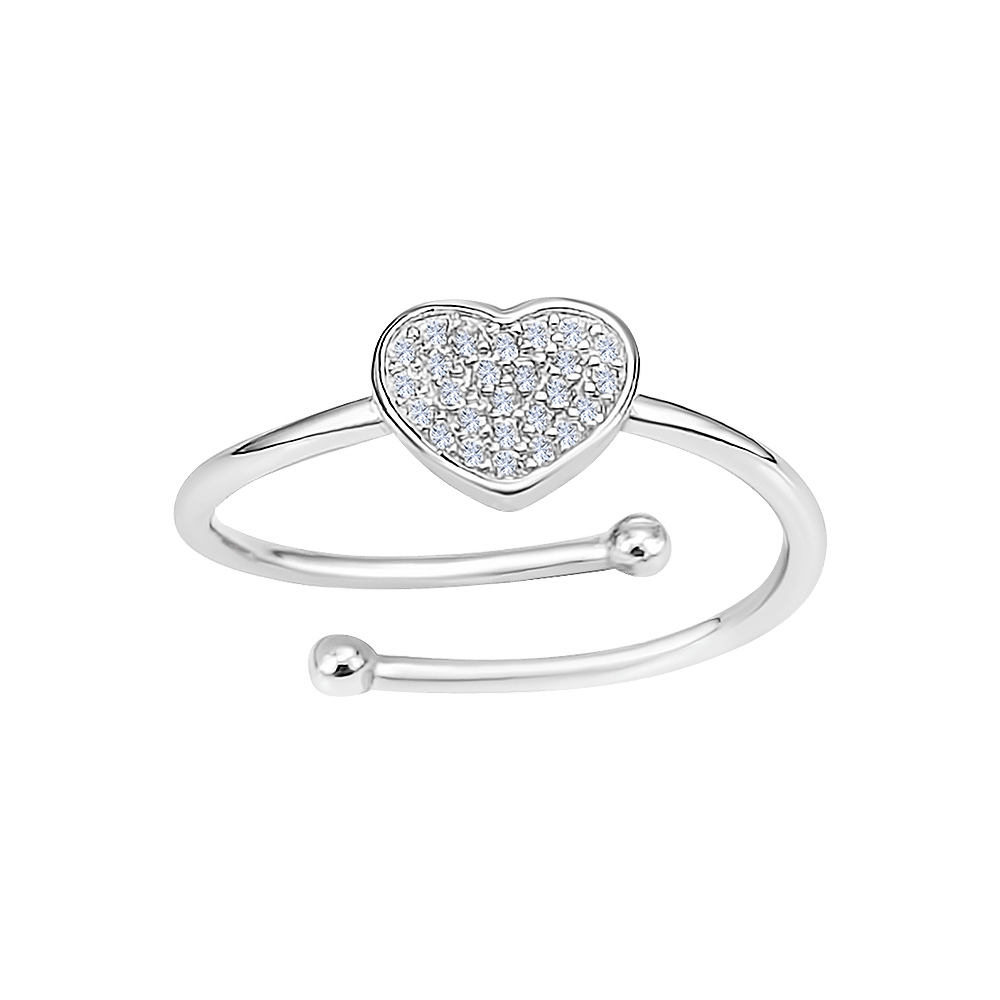 Heart Pave Diamond Ring
