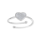 Heart Pave Diamond Ring