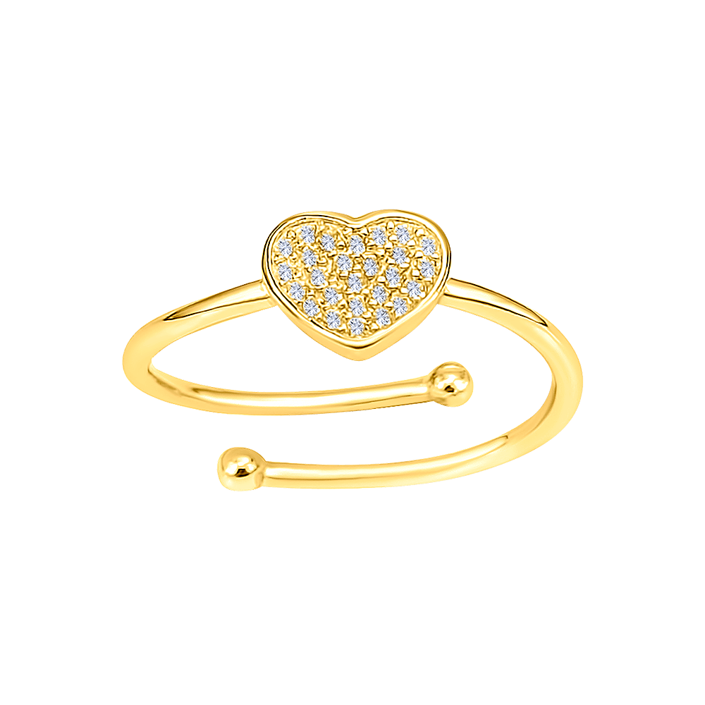 Heart Pave Diamond Ring