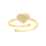 Heart Pave Diamond Ring
