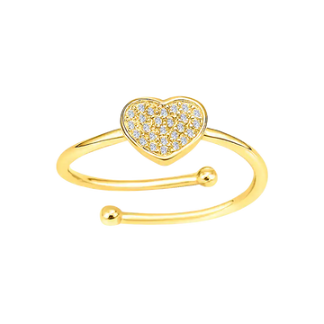 Heart Pave Diamond Ring