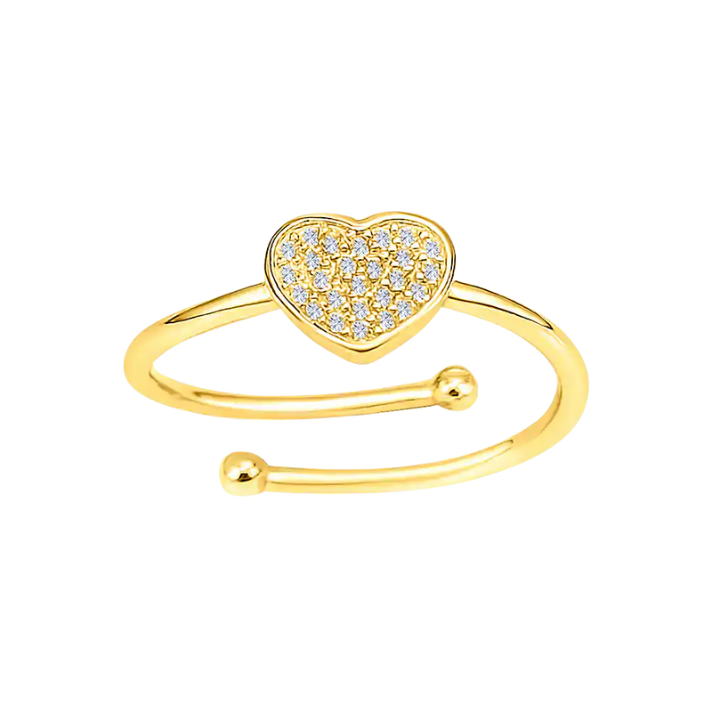 Heart Pave Diamond Ring