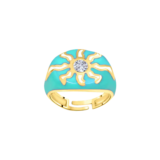 Sunshine Enamel Pinky Ring