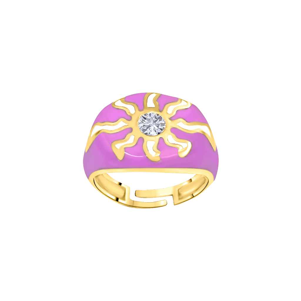 Sunshine Enamel Pinky Ring