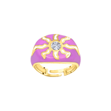 Sunshine Enamel Pinky Ring