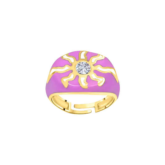 Sunshine Enamel Pinky Ring