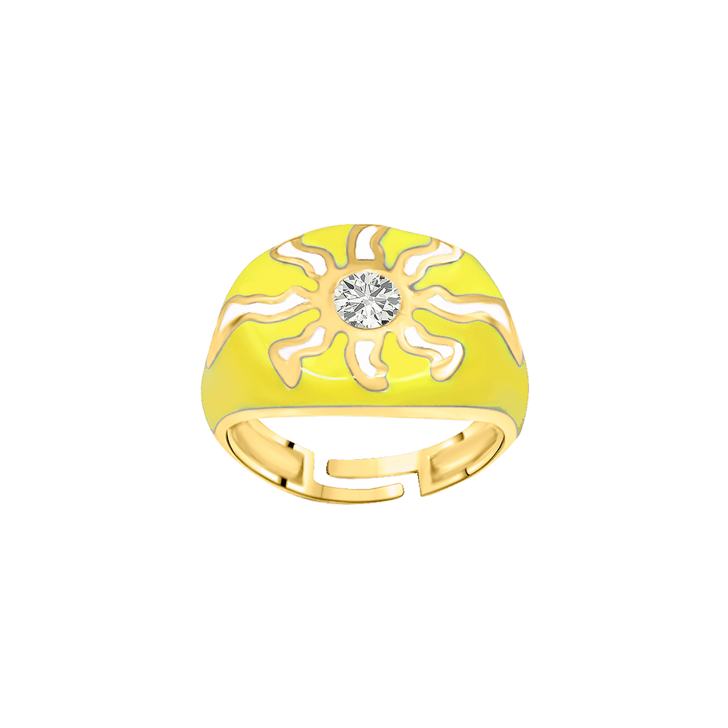 Sunshine Enamel Pinky Ring