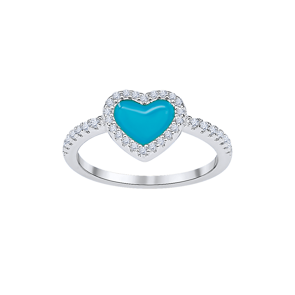 Love Heart Enamel Ring
