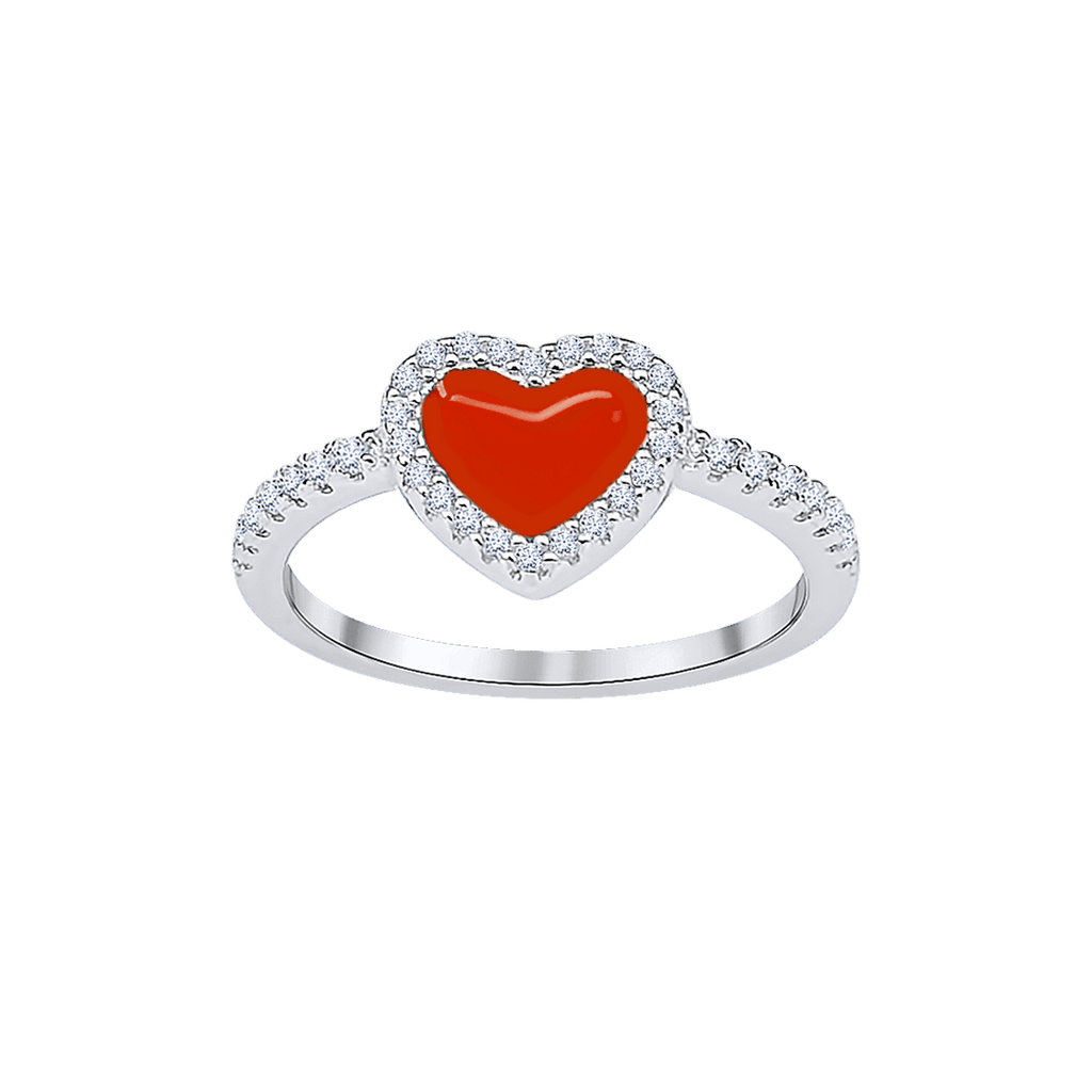 Love Heart Enamel Ring