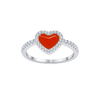 Love Heart Enamel Ring