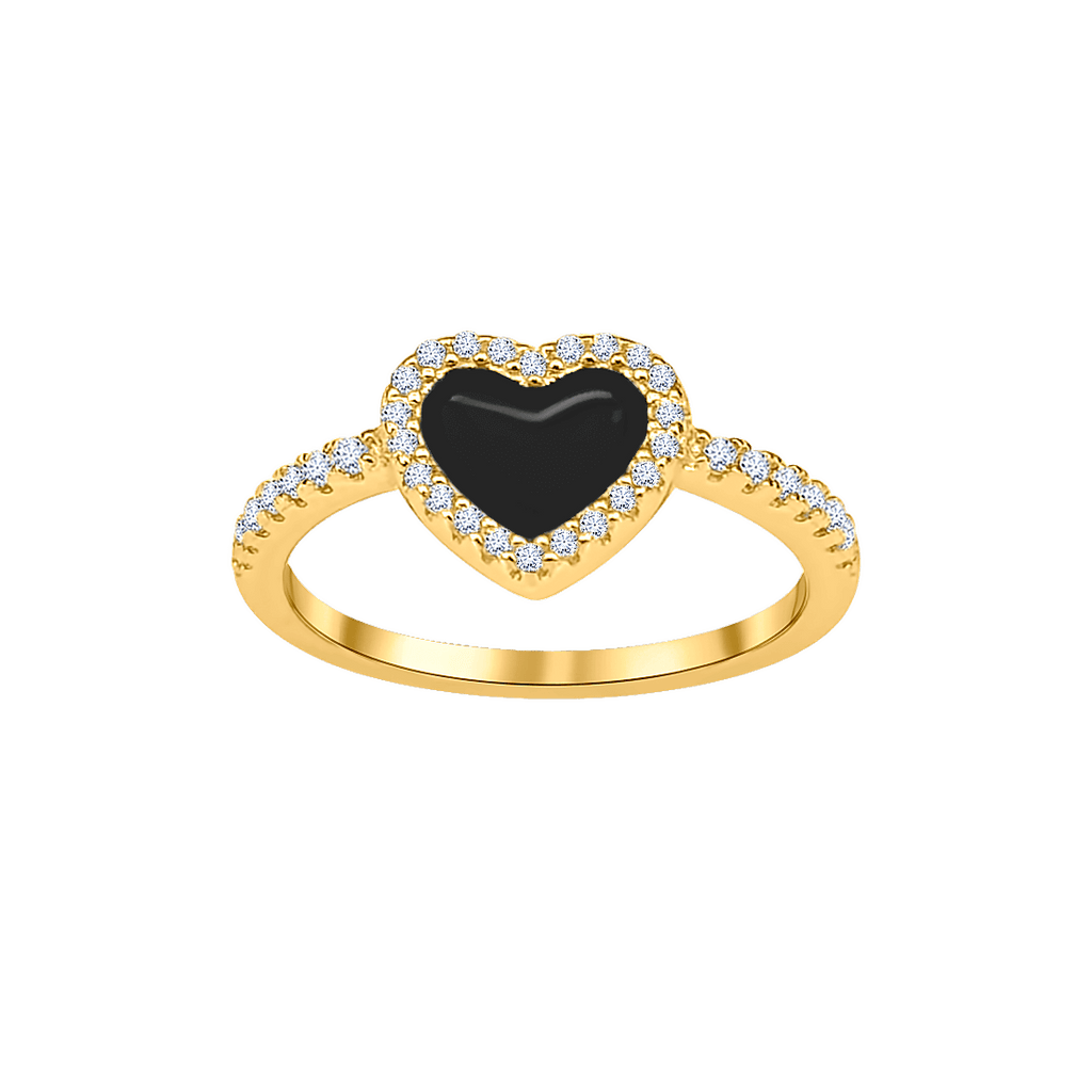 Love Heart Enamel Ring