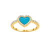 Love Heart Enamel Ring