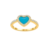 Love Heart Enamel Ring