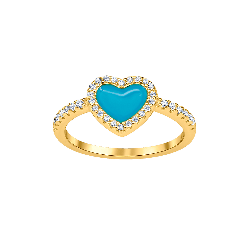Love Heart Enamel Ring