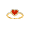 Love Heart Enamel Ring