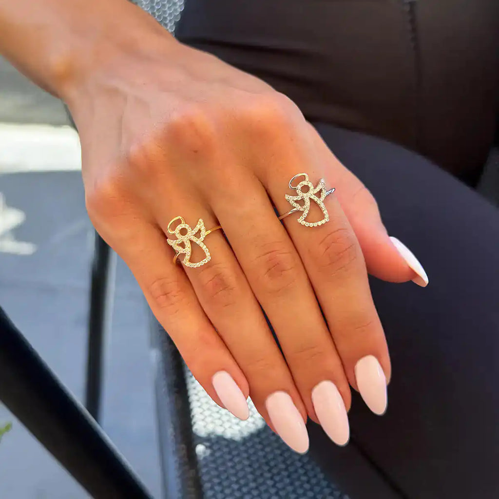 Angel Diamond Ring - Silver 925 | Pegor Jewelry - Pegor Jewelry