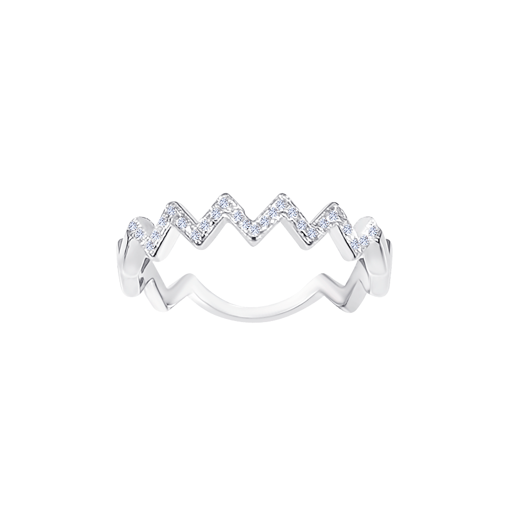 Zig Zag Diamond Ring