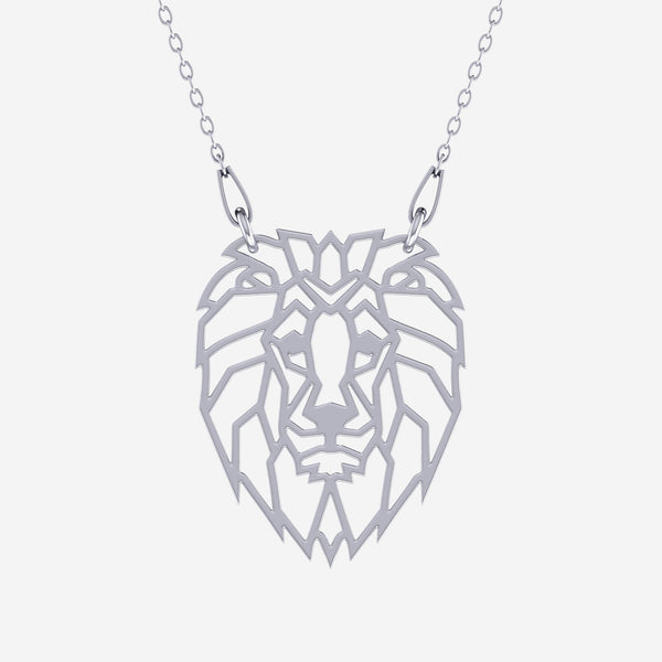 Geometric Lion Gold 18K Necklace