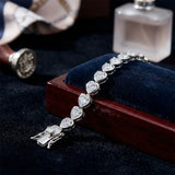 Heart Diamonds Tennis Bracelet