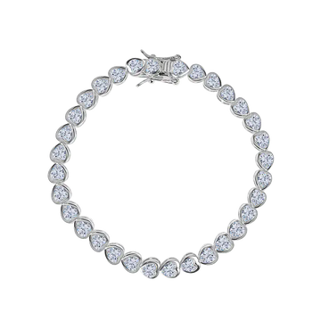 Heart Diamonds Tennis Bracelet