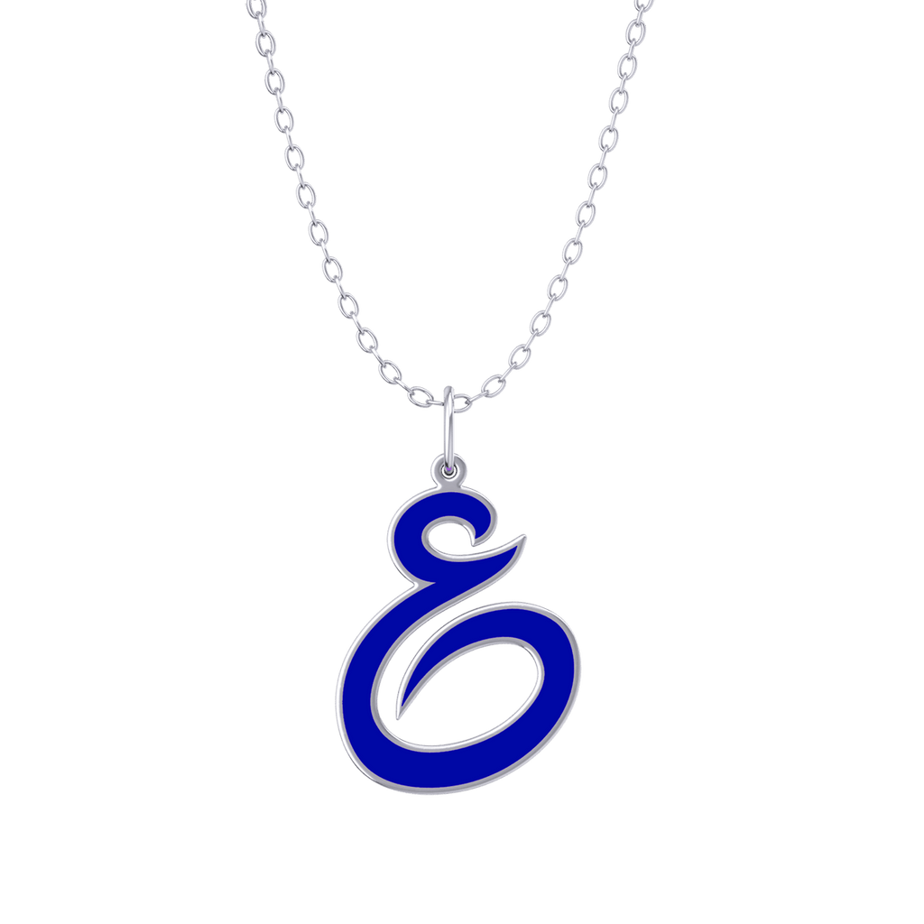 Arabic Initial Enamel Necklace