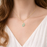 Arabic Initial Enamel Necklace