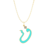 Arabic Initial Enamel Necklace