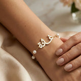 Arabic Name Pearl Bracelet