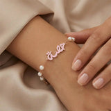 Arabic Name Pearl Bracelet