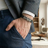 Arabic Name Men's Leather Bracelet