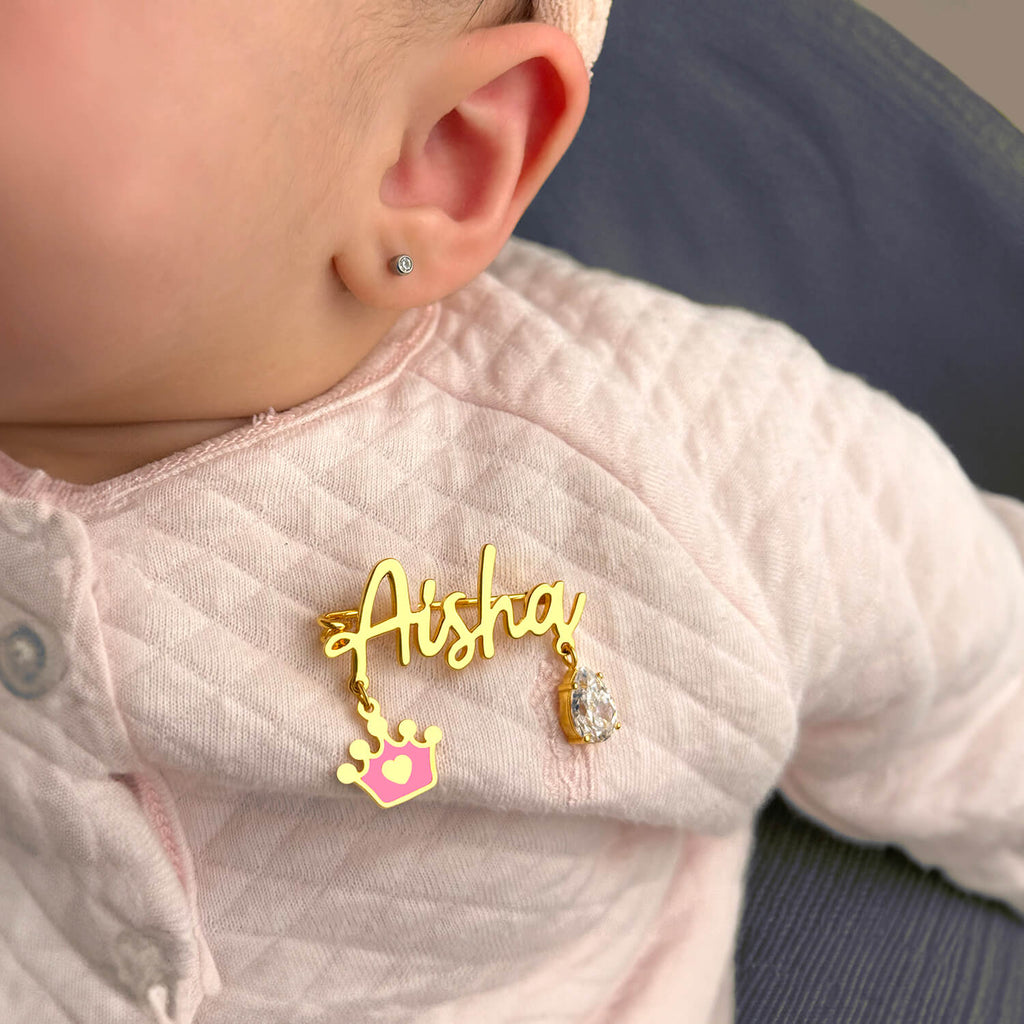 Baby Name Brooch