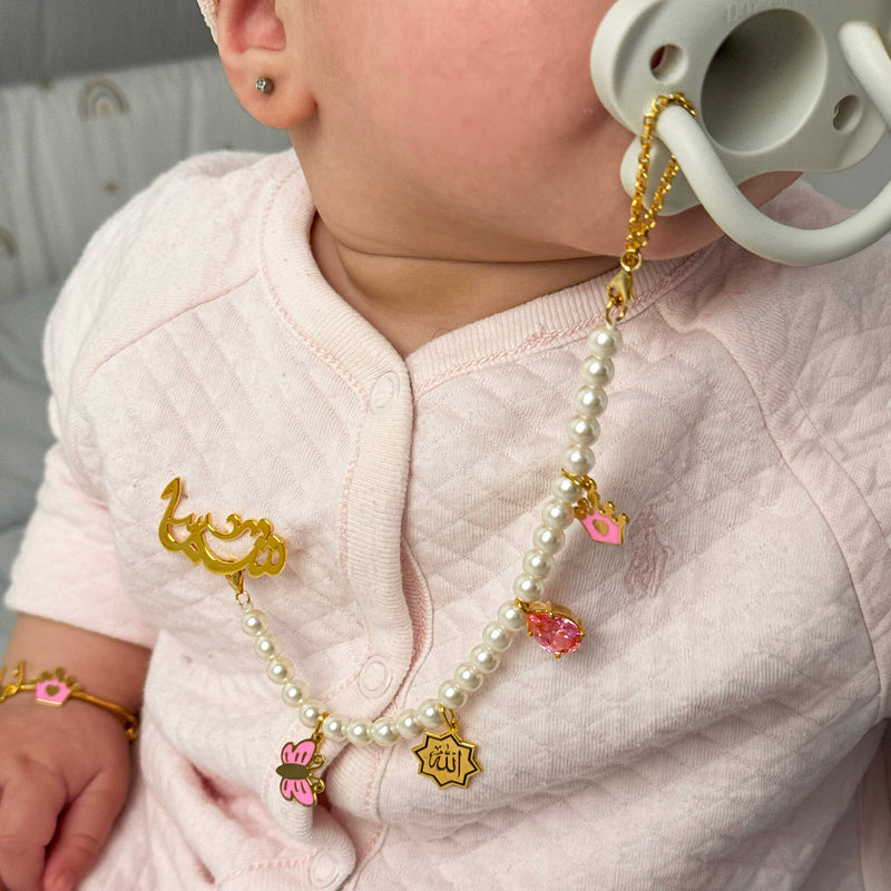 Baby Gold 18K Brooch Pacifier Holder