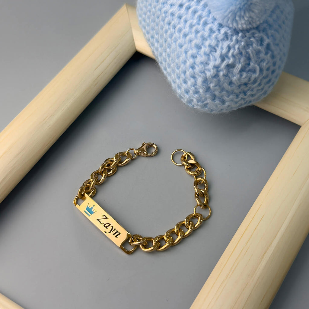 Baby Name Plaque Bracelet