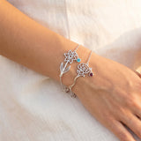 Birth Flower Birthstone Bracelet