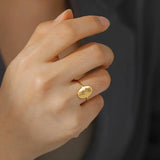 Birth Flower Oval Ring