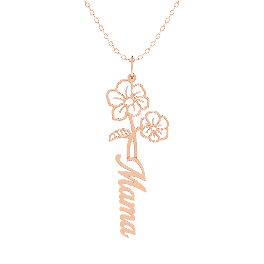 Birth Flower Mama Necklace