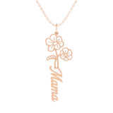 Birth Flower Mama Necklace