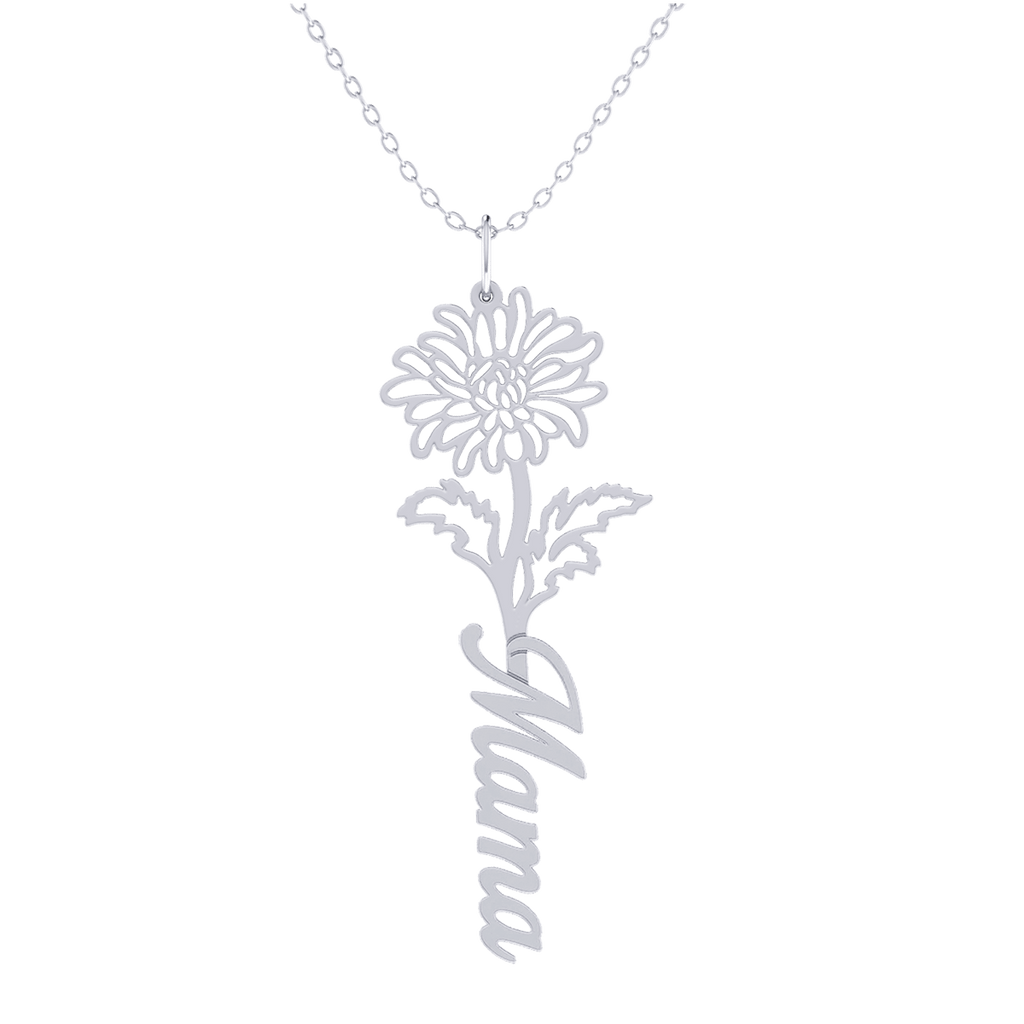 Birth Flower Mama Necklace