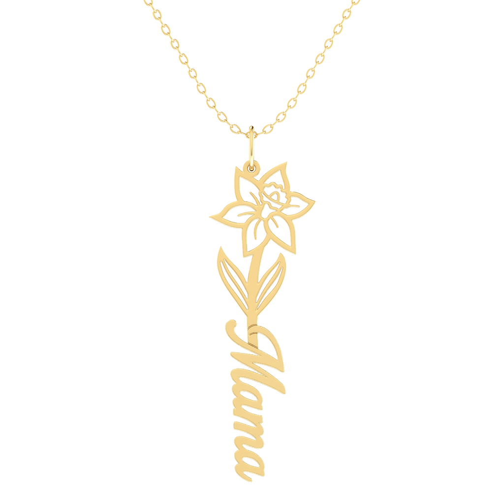 Birth Flower Mama Necklace