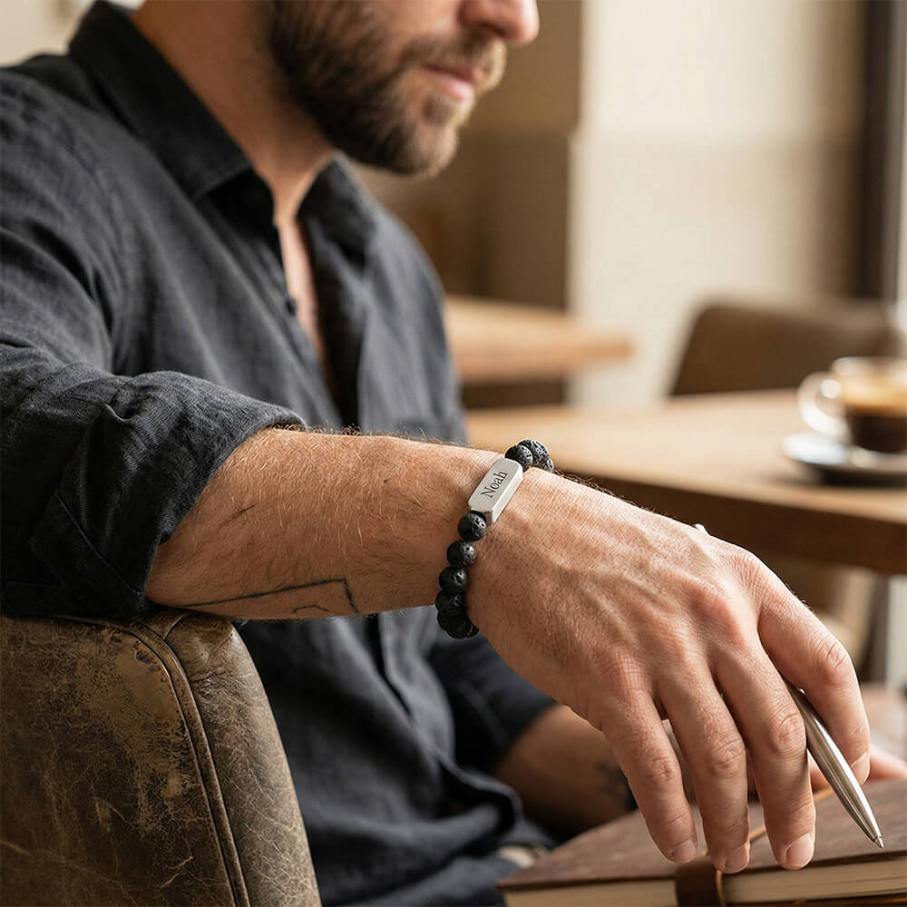 Cubic Bar Beads Bracelet